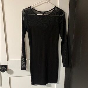 Forever 21 Black Long Sleeve Bodycon Dress